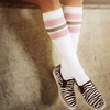 SPIRIT OF 76 The light pink Greys on white Hi Socks