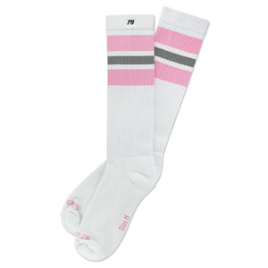SPIRIT OF 76 The light pink Greys on white Hi Socks
