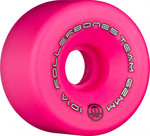 ROLLERBONES Team Logo Artistic Wheel - 62x30mm/101A - Pink - 8-Pack