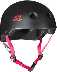S1 Lifer Helmet Matt Black / Red Straps