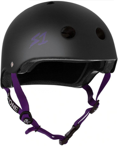 S1 Lifer Helmet Matt Black / Purple Straps