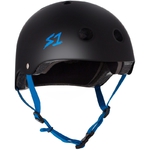 S1 Lifer Helmet Matt Black / Cyan Straps