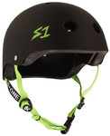 S1 Lifer Helmet Matt Black / Green Straps