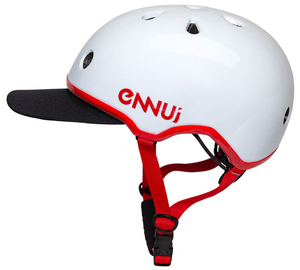ENNUI Elite Helmet White Red Shiny