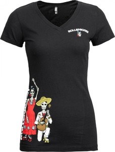 ROLLERBONES Day of the Dead Dancing Girly T-Shirt