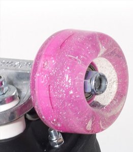 RIO ROLLER Light Up Wheel - 58x32mm/82A - Pink Glitter