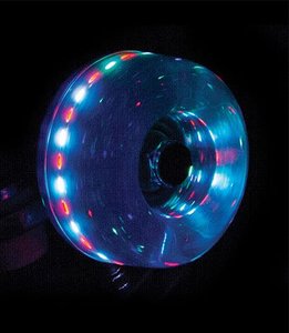 RIO ROLLER Light Up Wheel - 58x32mm/82A - Blue Glitter