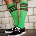 SPIRIT OF 76 The black Blacks on green Hi Socks